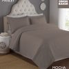4 PAISLEY MOCHA Quilted Bedspread Set Paisley & Berlin