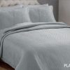8 BERLIN PLATINUM Quilted Bedspread Set Paisley & Berlin