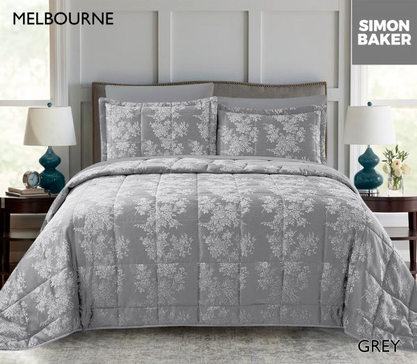 MELBOURNE GREY Bedroom Comforters