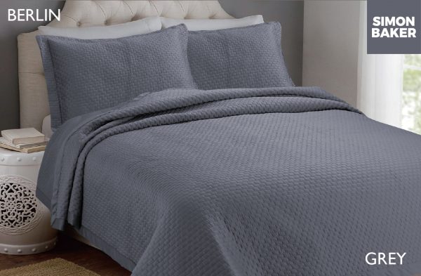 9 BERLIN GREY Bedroom Comforters