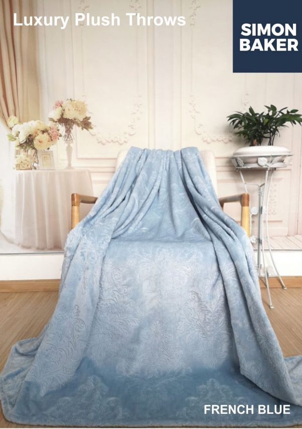 FRENCH BLUE Throws & Plush Blankets