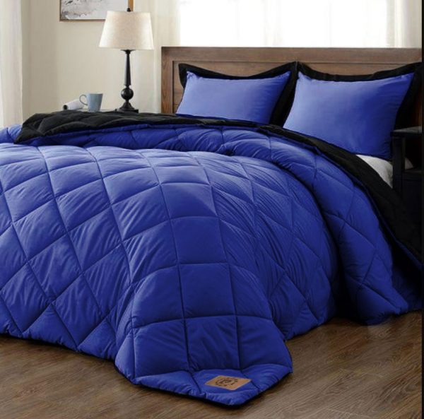 Royal-blue-black-1 Bedroom Comforters