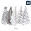 Ash Grey Simon Baker 100% Cotton Denim Towel Set Of 5