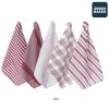 Red Simon Baker 100% Cotton Denim Towel Set Of 5
