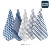 Royal Blue Simon Baker 100% Cotton Denim Towel Set Of 5