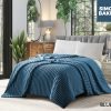 Simon Baker Blue Simon Baker Ribbed Faux Fur Blanket