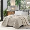 Simon Baker Camel Simon Baker Ribbed Faux Fur Blanket