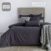 Simon Baker Whaffle Charcoal Simon Baker Cotton Waffle Weave Duvet Cover Sets