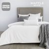 Simon Baker Whaffle White Simon Baker Cotton Waffle Weave Duvet Cover Sets